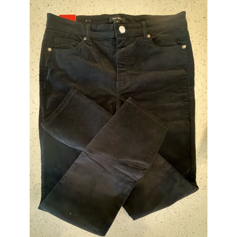 Well Worn Black High Rise Soft Corduroy Skinny Pant Size 8/29 NWT